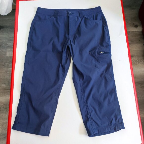 Eddie Bauer Rainer Capris outdoor activity pants blue women's size 10 - Picture 1 of 16